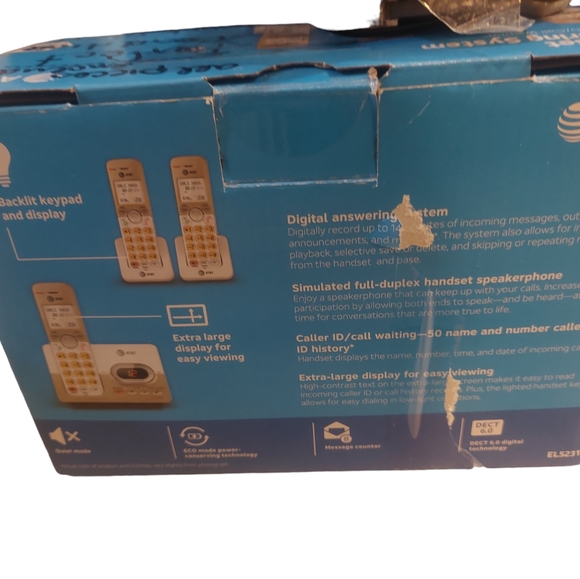 AT&T 3 Handset Portable Phones Answering System EL52313 & Bonus Call Blocker GUC - Picture 7 of 11